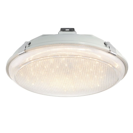 Designers Fountain Integrated LED Light Gray Outdoor Bug-Proof Ceiling Flush Mount Light with Cord and Plug GL14R30130